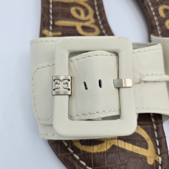 Sam Edelman Gaige Flat Slide Sandals, Modern Ivory, Women's 10.5, Like New! - Picture 5 of 12